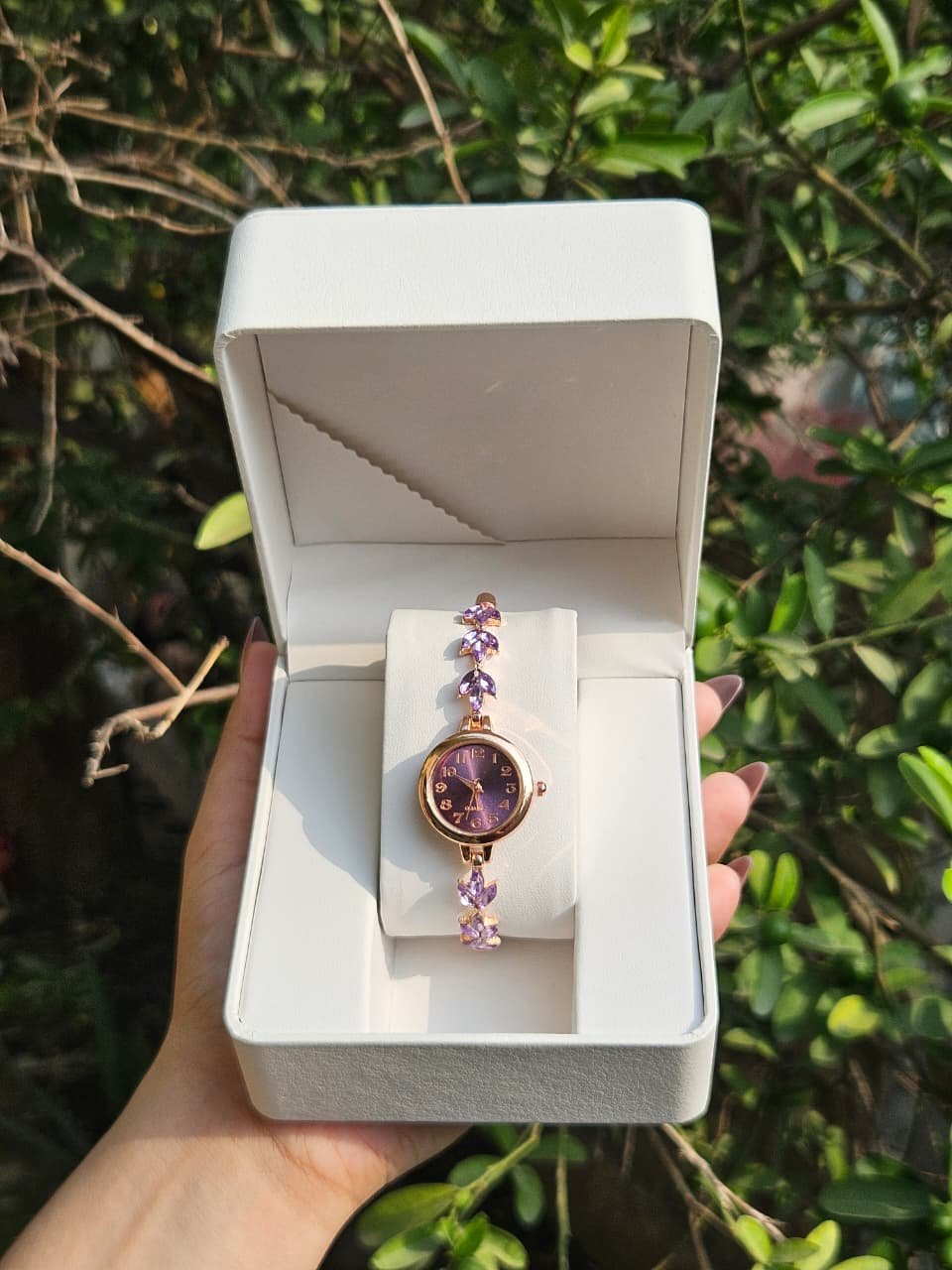 Rapunzel Inspired Purple Crystal Watch