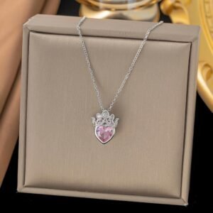 Rapunzel Crown Heart Pendent Allow to Open