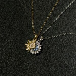 Sun and Moon Couple Pendent Allow to open